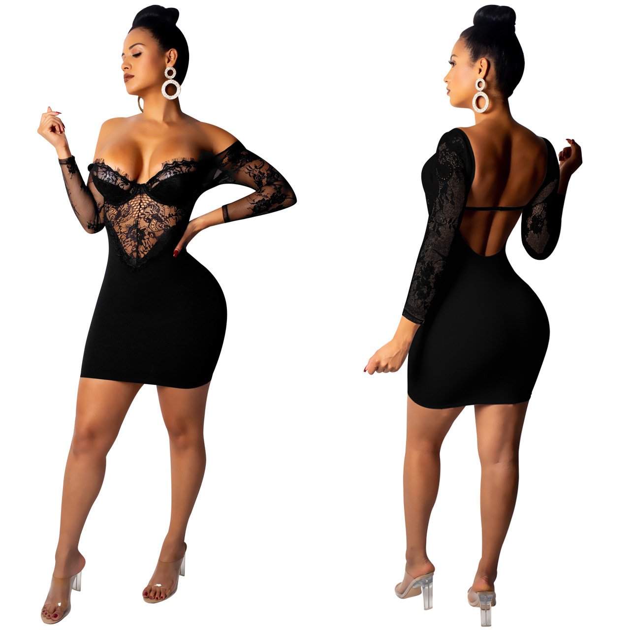 Avslöjande miniklänning i spets – Het & trendig